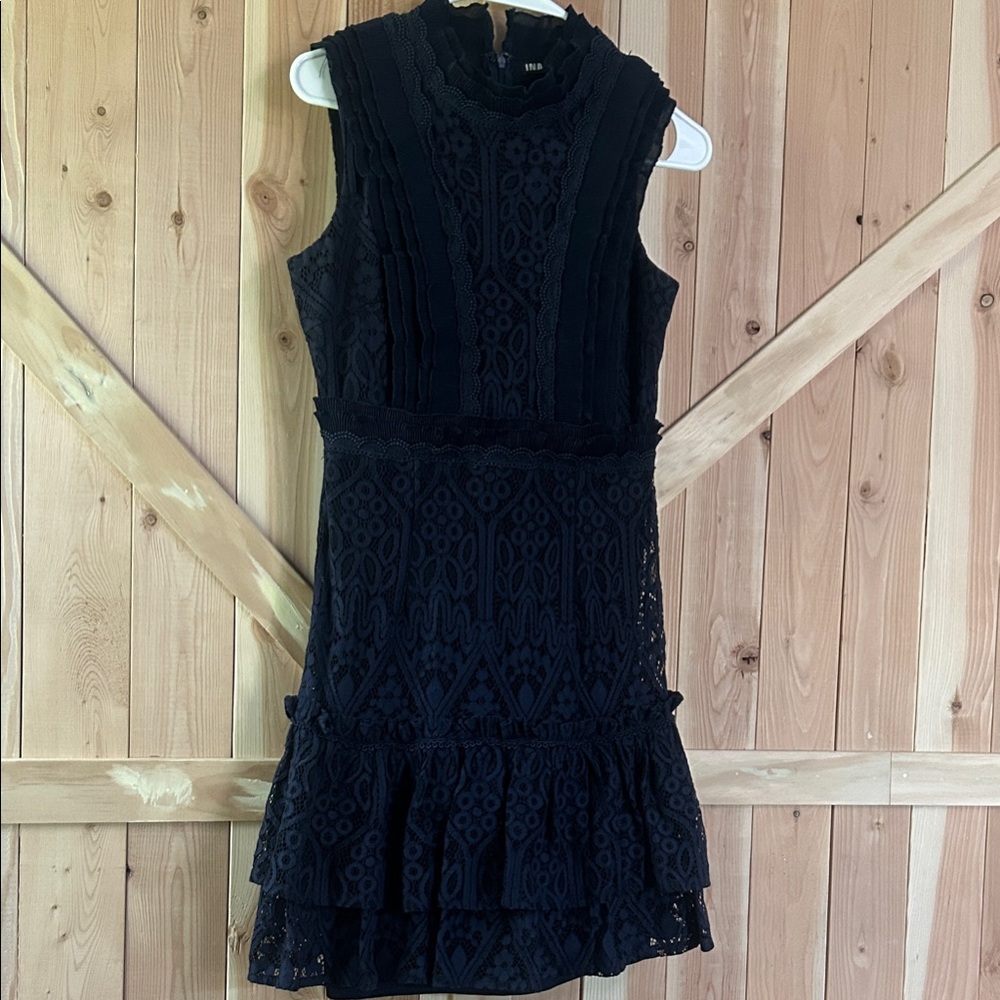 Navy Blue Lace Dress